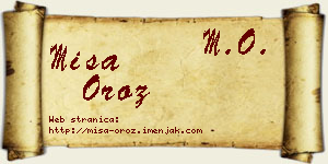 Miša Oroz vizit kartica
